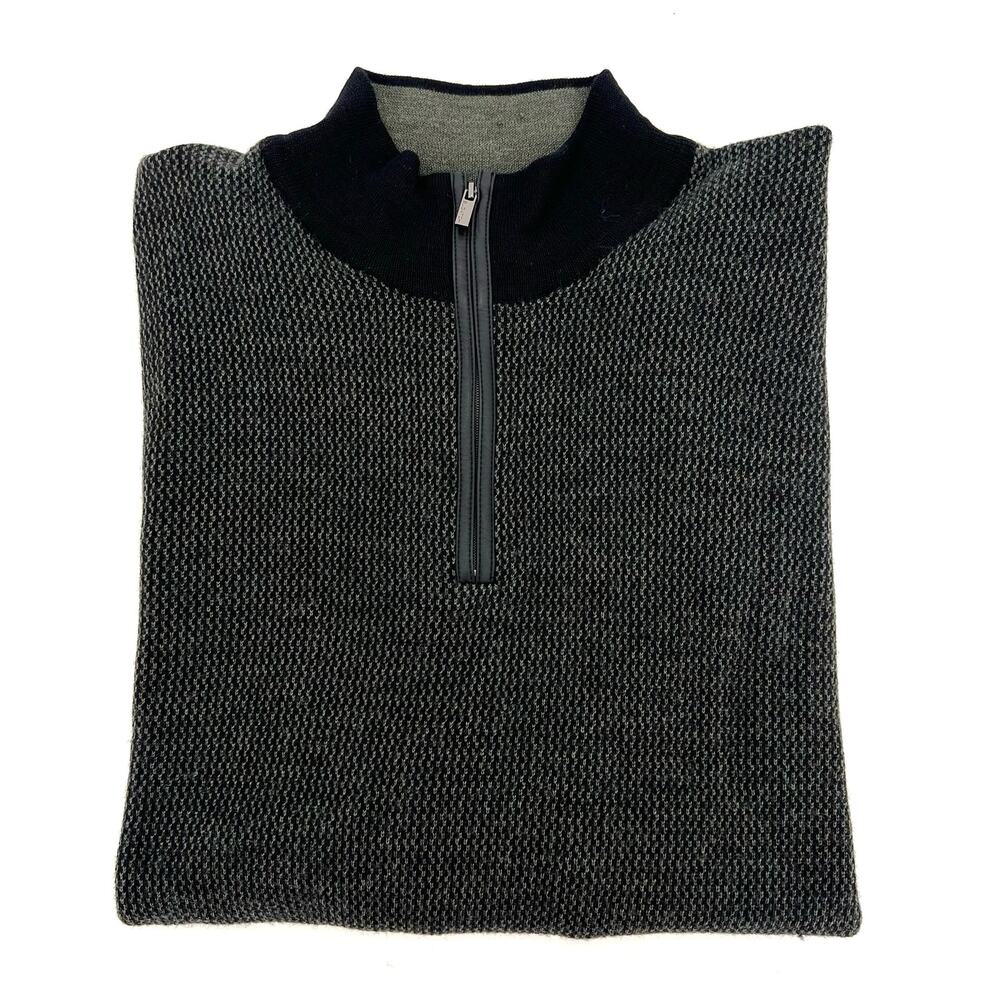 Bugatchi Uomo merino wool quarter zip men’s sweater